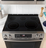 GE  30" Free-Standing Electric Convection Range with No Preheat Air Fry and EasyWash Oven Tray - Stainless Steel (GRF600AVSS)