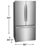 Frigidaire Gallery  23 Cu. Ft. Counter-Depth French Door Refrigerator - Stainless Steel (GRFG2353AF)