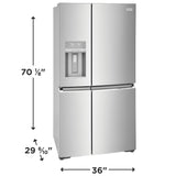 Frigidaire Gallery  22 Cu. Ft. Counter-Depth 4-Door Refrigerator - Stainless Steel (GRQC2255BF)