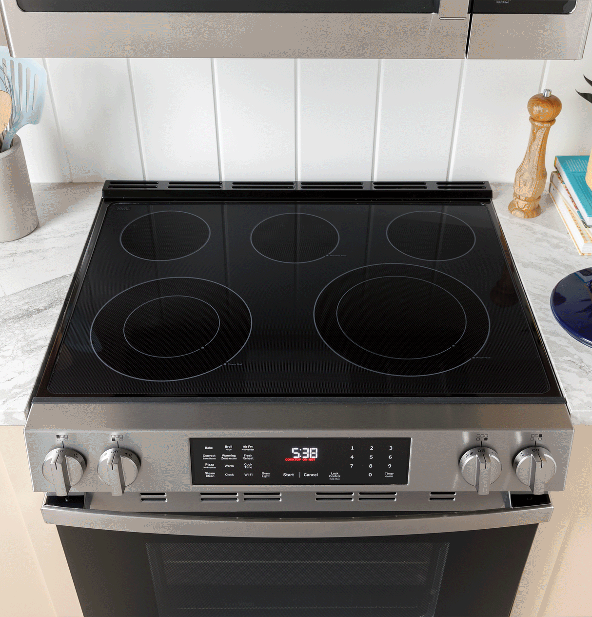 GE  30" Slide-In Electric Range with Crisp Mode - Stainless Steel (GRS500PVSS)