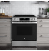 GE  30" Slide-In Electric Range with Crisp Mode - Stainless Steel (GRS500PVSS)