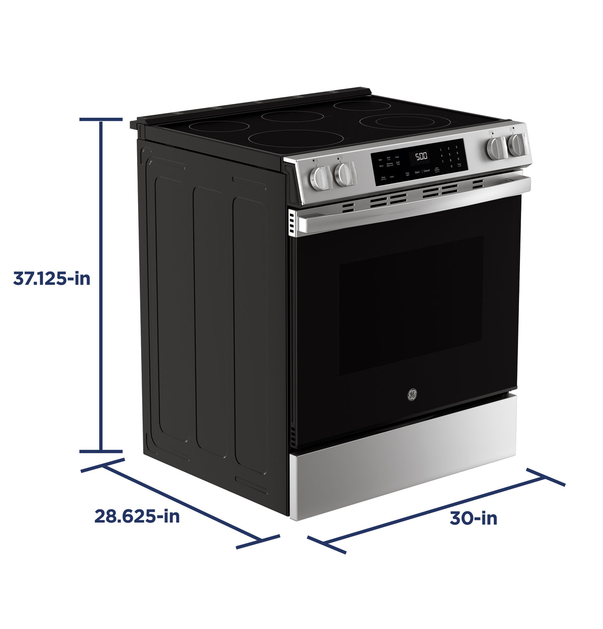 GE  30" Slide-In Electric Range with Crisp Mode - Stainless Steel (GRS500PVSS)