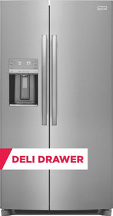 Frigidaire Gallery 25.6 Cu. Ft. 36" Standard Depth Side by Side Refrigerator - Stainless Steel (GRSS2652AF)