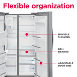 Frigidaire Gallery 25.6 Cu. Ft. 36" Standard Depth Side by Side Refrigerator - Stainless Steel (GRSS2652AF)
