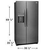 Frigidaire Gallery  26 Cu. Ft. 36" Standard-Depth Side-by-Side Refrigerator - Stainless Steel (GRSS2652AF)