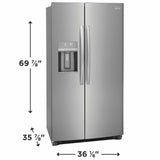 ELECTROLUX  FRIGIDAIRE REFER SxS W/ DISP 25.6 CF - Stainless Steel (GRSS2652AF)