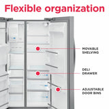 Electrolux 25.6 Cu. Ft. 36" Standard Depth Side by Side Refrigerator - Stainless Steel (GRSS2652AF)