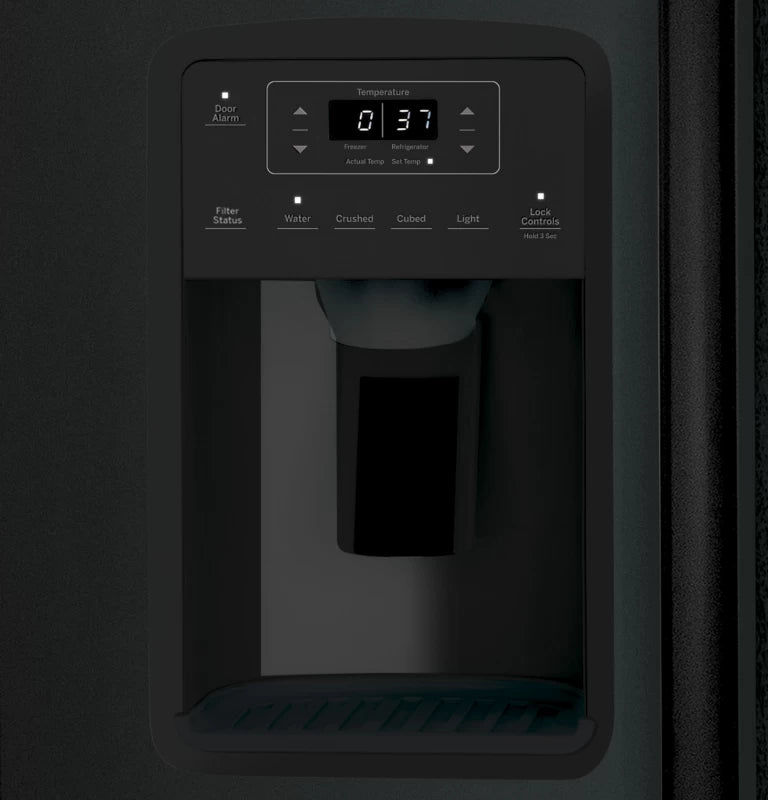 GE 25.3 Cu. Ft. Side-By-Side Refrigerator - Black (GSE25GGPBB)