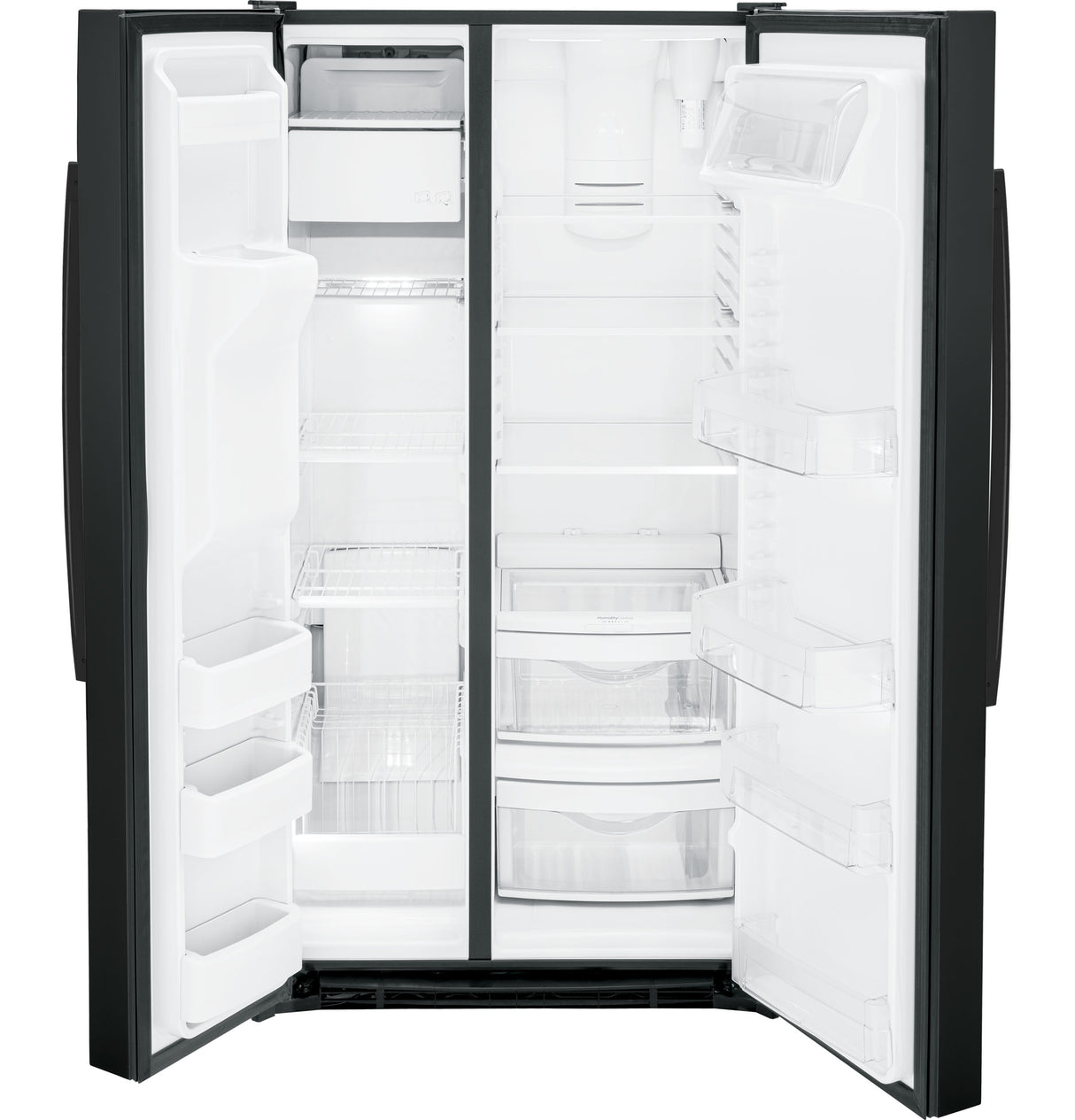 GE 25.3 Cu. Ft. Side-By-Side Refrigerator - Black (GSE25GGPBB)