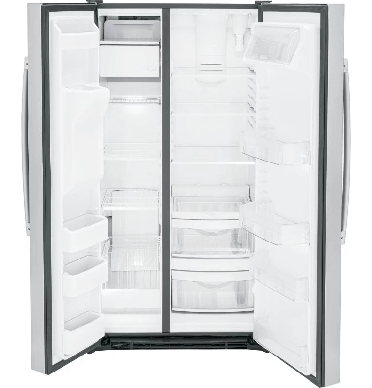 GE 25.3 Cu. Ft. Side-By-Side Refrigerator - Gray (GSE25GYPFS)