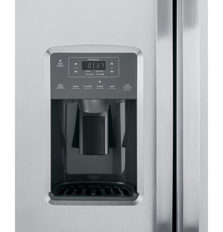GE 25.3 Cu. Ft. Side-By-Side Refrigerator - Gray (GSE25GYPFS)
