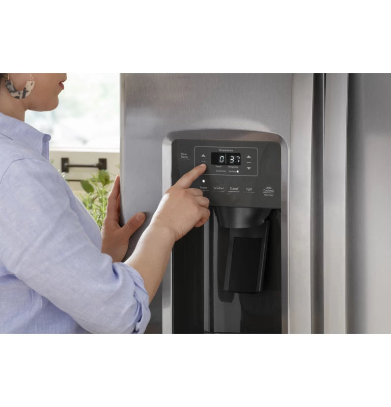 GE 23.0 Cu. Ft. Side-By-Side Refrigerator - Gray (GSS23GYPFS)