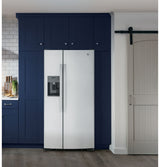 GE  23.0 Cu. Ft. Side-By-Side Refrigerator - Fingerprint Resistant Stainless (GSS23GYPFS)