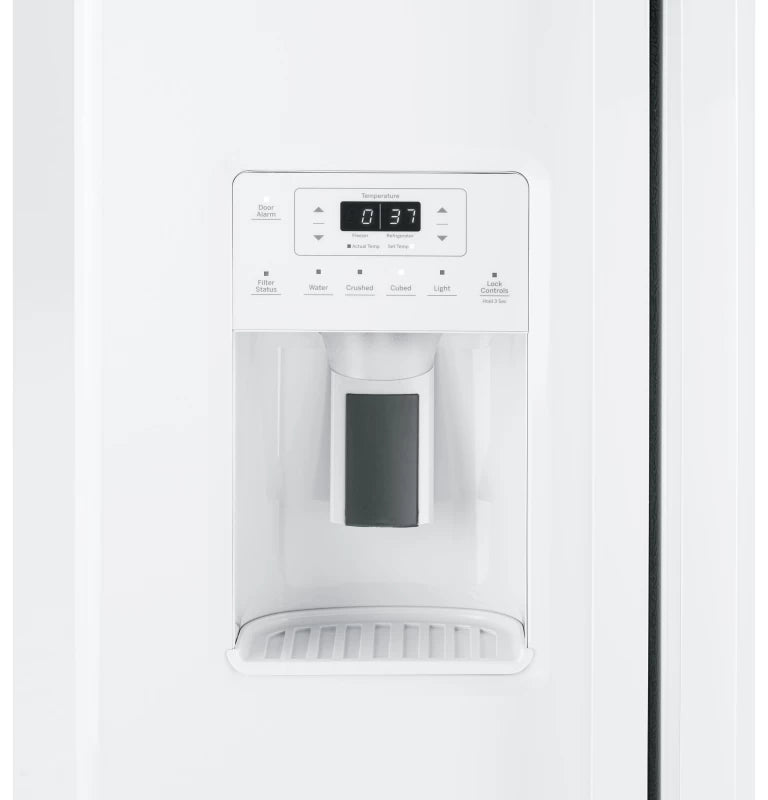 GE 25.3 Cu. Ft. Side-By-Side Refrigerator - White (GSS25GGPWW)