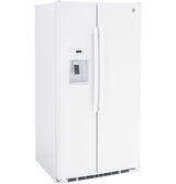 GE  25.3 Cu. Ft. Side-By-Side Refrigerator - White (GSS25GGPWW)