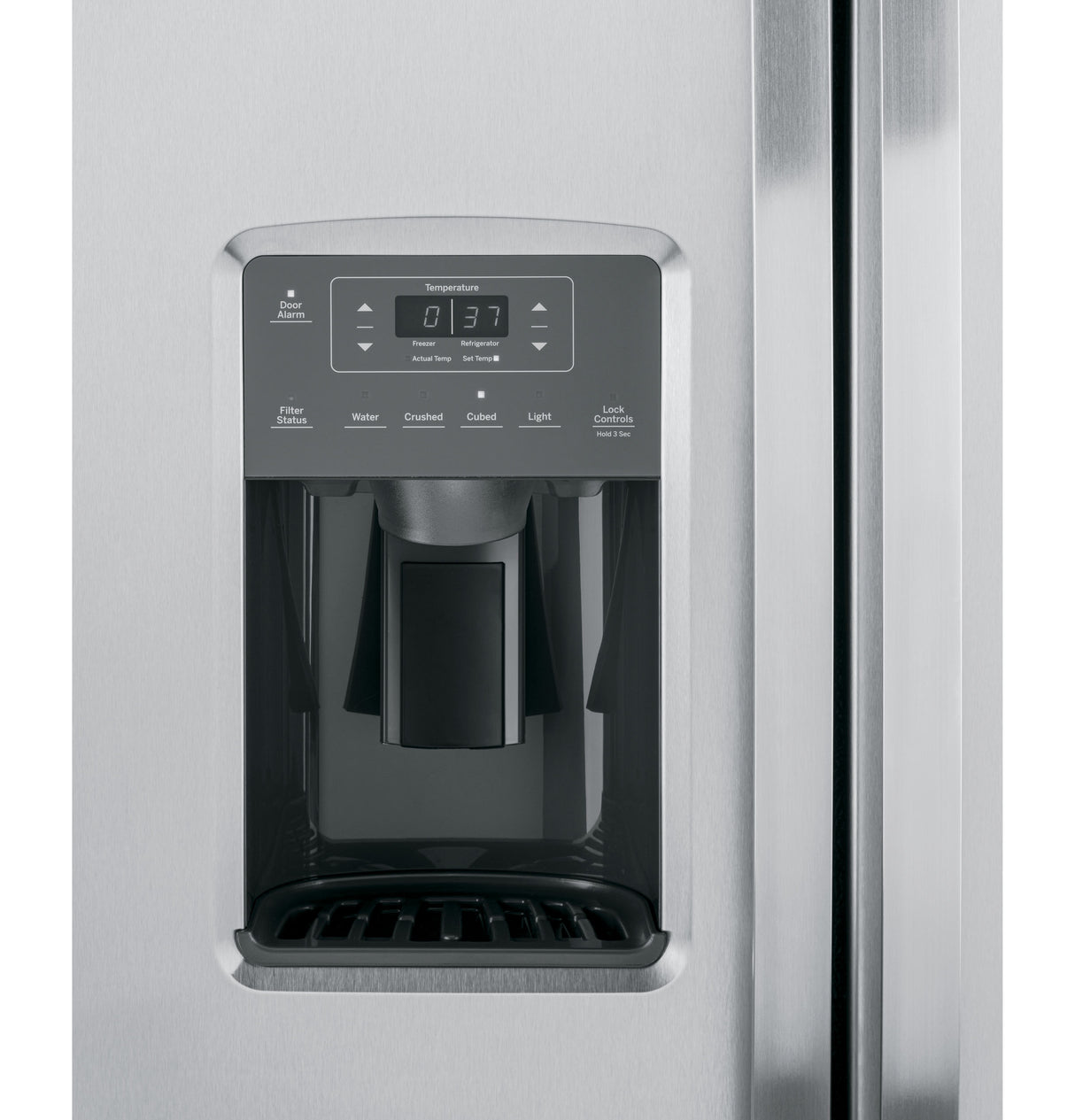 GE  25.3 Cu. Ft. Side-By-Side Refrigerator - Fingerprint Resistant Stainless (GSS25GYPFS)