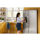 GE  25.3 Cu. Ft. Side-By-Side Refrigerator - Fingerprint Resistant Stainless (GSS25GYPFS)