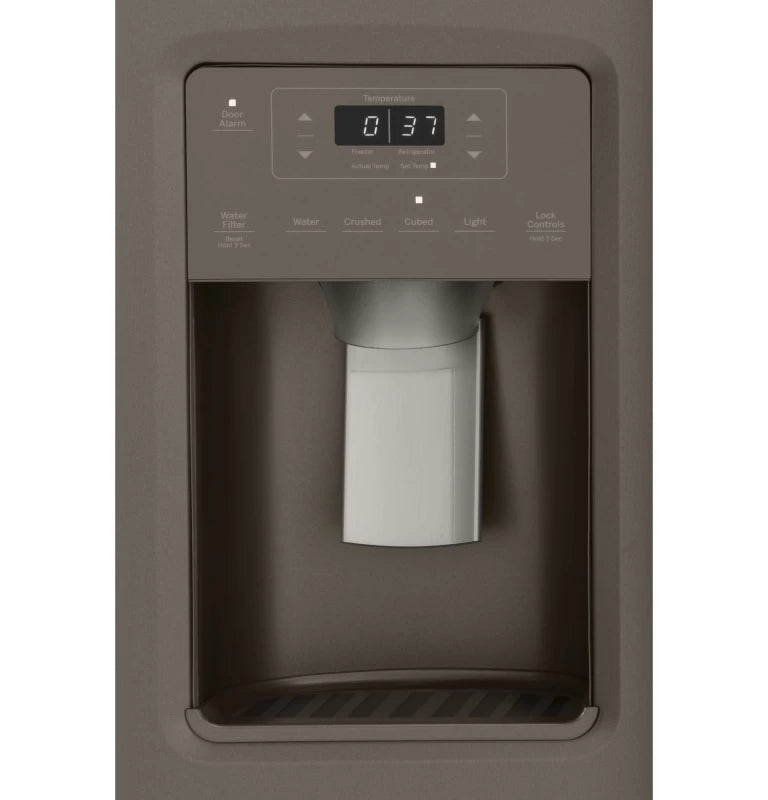 GE 25.1 Cu. Ft. Side-By-Side Refrigerator - Slate (GSS25IMNES)
