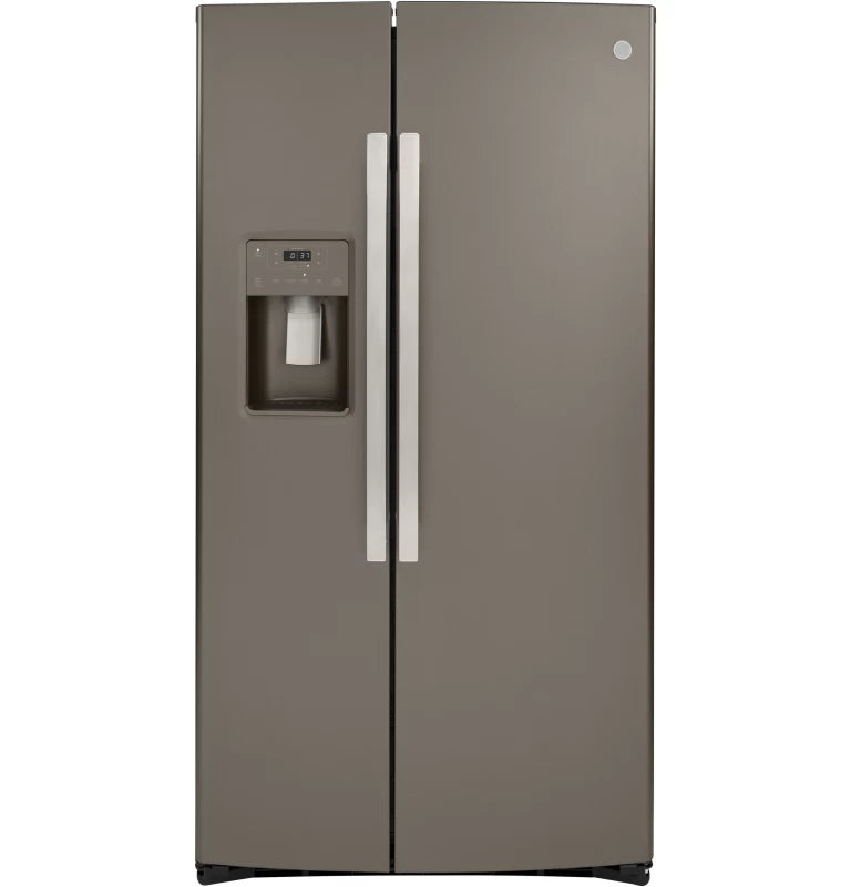 GE 25.1 Cu. Ft. Side-By-Side Refrigerator - Slate (GSS25IMNES)