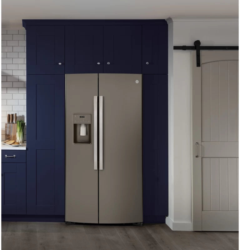 GE 25.1 Cu. Ft. Side-By-Side Refrigerator - Slate (GSS25IMNES)