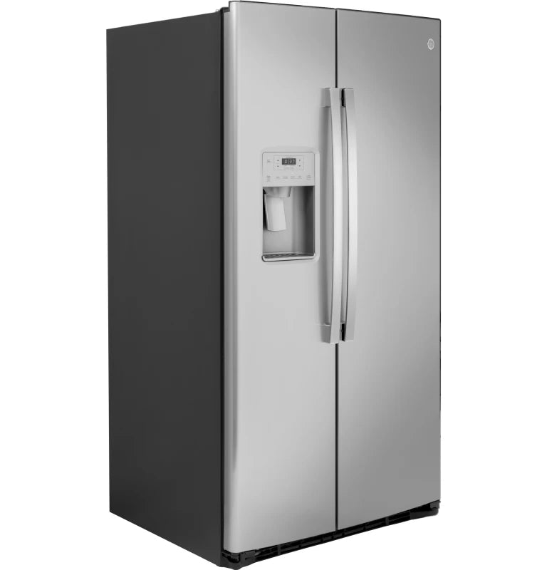 GE 25.1 Cu. Ft. Fingerprint Resistant Side-By-Side Refrigerator - Gray (GSS25IYNFS)