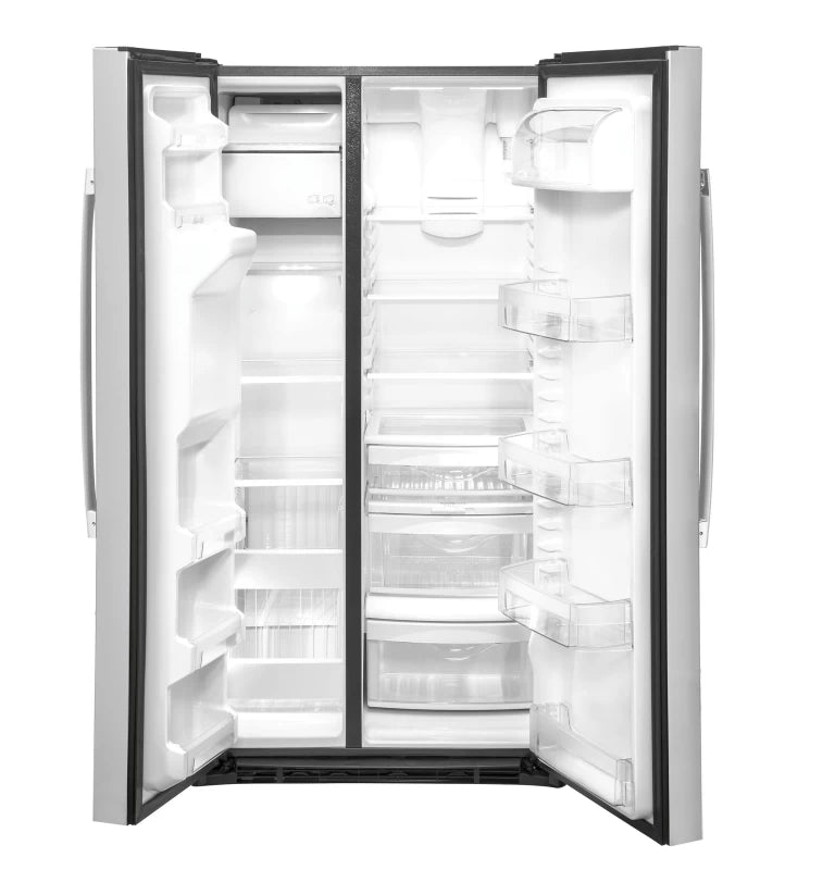 GE 25.1 Cu. Ft. Fingerprint Resistant Side-By-Side Refrigerator - Gray (GSS25IYNFS)