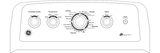 GE  7.2 cu. ft. Capacity aluminized alloy drum Gas Dryer with Sensor Dry - White on White with Silver Backsplash (GTD45GASJWS)