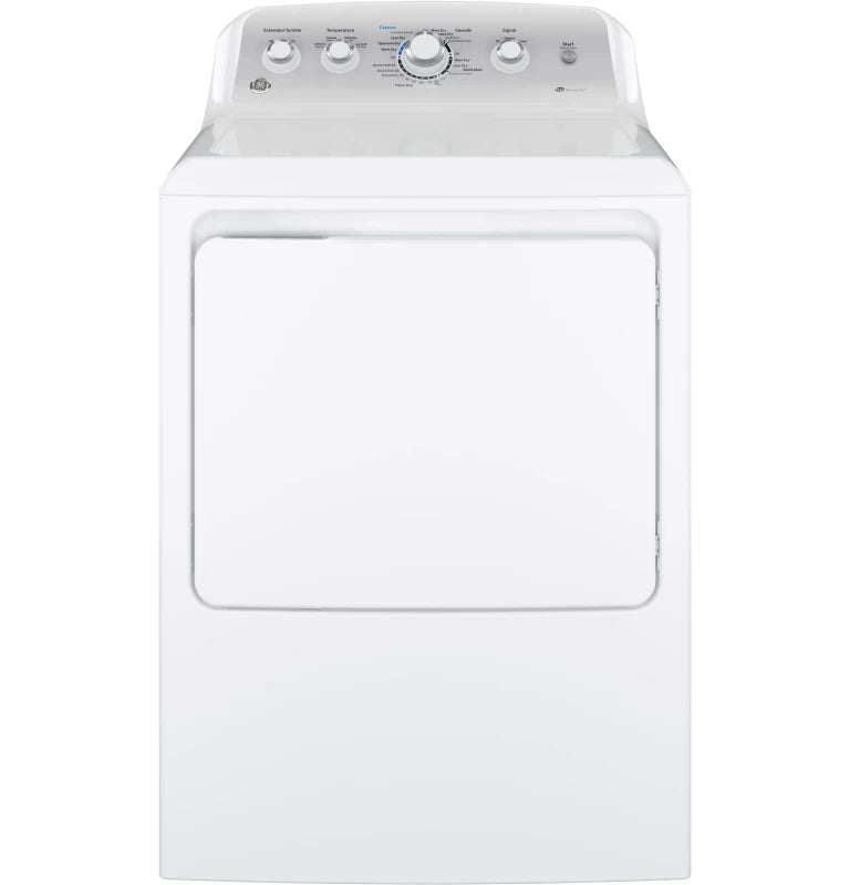 GE 7.2 cu. ft. Capacity aluminized alloy drum Gas Dryer with Sensor Dry - White (GTD45GASJWS)