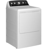 GE  7.2 cu. ft. Capacity Gas Dryer with Up To 120 ft. Venting and Extended Tumble - White with Matte Black Backsplash (GTD48GASWWB)