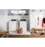 GE  7.2 cu. ft. Capacity Gas Dryer with Up To 120 ft. Venting and Extended Tumble - White with Matte Black Backsplash (GTD48GASWWB)