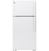 GE 28-Inch 15.6 Cu. Ft. Top-Freezer Refrigerator - White (GTE16DTNLWW)
