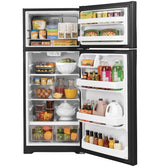 GE 28-Inch 17.5 Cu. Ft. Top-Freezer Refrigerator - Black (GTE18GTNRBB)