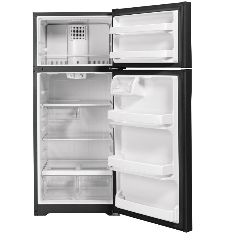 GE 28-Inch 17.5 Cu. Ft. Top-Freezer Refrigerator - Black (GTE18GTNRBB)