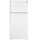 GE 28-Inch 15.6 Cu. Ft. Top-Freezer Refrigerator - White (GTS16DTNRWW)