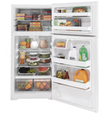 GE 28-Inch 15.6 Cu. Ft. Top-Freezer Refrigerator - White (GTS16DTNRWW)
