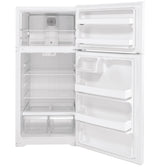 GE 28-Inch 15.6 Cu. Ft. Top-Freezer Refrigerator - White (GTS16DTNRWW)