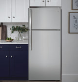 GE 28-Inch 16.6 Cu. Ft. Top-Freezer Refrigerator - Stainless Steel (GTS17GSNRSS)