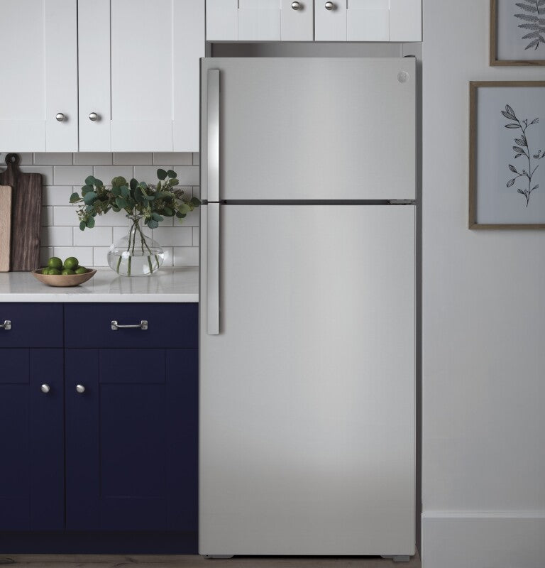 GE  17.5 Cu. Ft. Top-Freezer Refrigerator - Stainless Steel (GTS18GSNRSS)