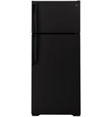 GE 28-Inch 17.5 Cu. Ft. Top-Freezer Refrigerator - Black (GTS18HGNRBB)