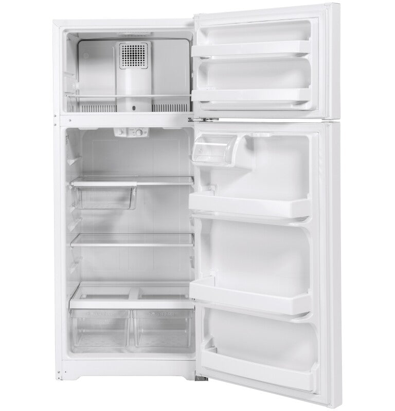 GE 28-Inch GE REFER TOP MOUNT W/GLASS SHELVES - White (GTS18HGNRWW)
