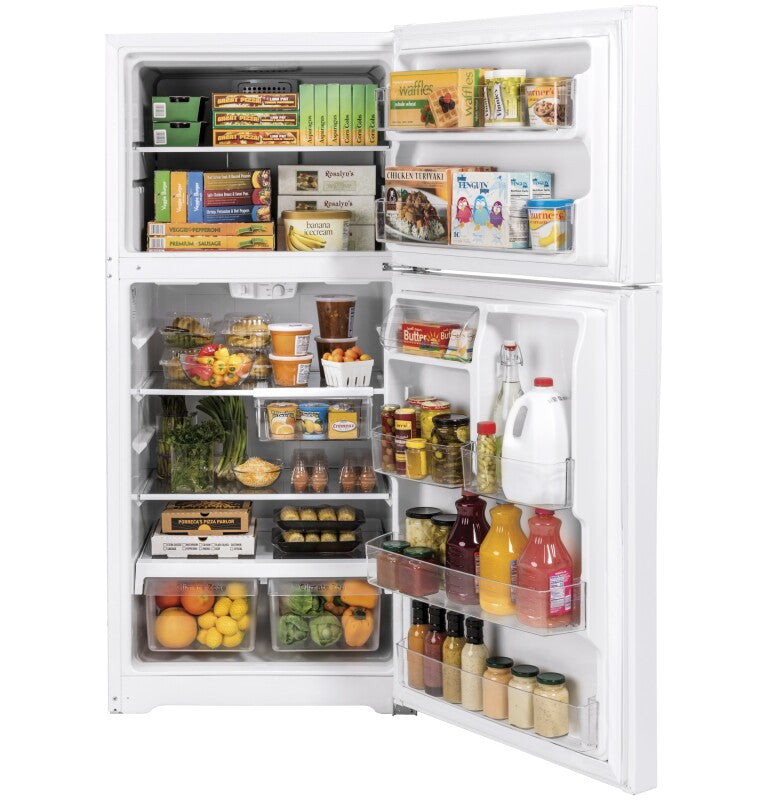 GE 29.8-Inch 19.2 Cu. Ft. Garage Ready Top-Freezer Refrigerator - White (GTS19KGNRWW)