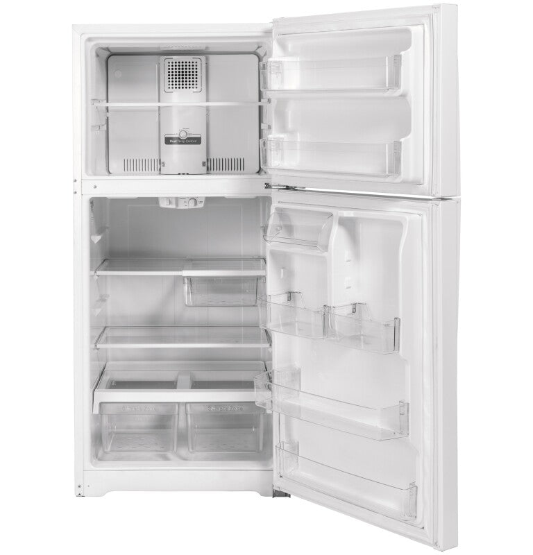 GE 29.8-Inch 19.2 Cu. Ft. Garage Ready Top-Freezer Refrigerator - White (GTS19KGNRWW)