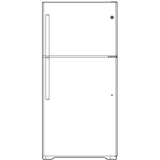 GE 29.8-Inch 19.2 Cu. Ft. Garage Ready Top-Freezer Refrigerator - White (GTS19KGNRWW)