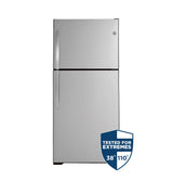 GE 29.8-Inch 19.2 Cu. Ft. Garage Ready Top-Freezer Refrigerator - Fingerprint Resistant Stainless (GTS19KYNRFS)