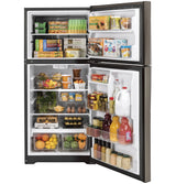 GE 32.8-Inch 21.9 Cu. Ft. Garage Ready Top-Freezer Refrigerator - Fingerprint Resistant Slate (GTS22KMNRES)