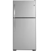 GE 32.8-Inch 21.9 Cu. Ft. Garage Ready Top-Freezer Refrigerator - Fingerprint Resistant Stainless (GTS22KYNRFS)