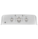 GE  4.3 cu. ft. Capacity Washer with Stainless Steel Basket,Cold Plus and Water Level Control - White w/ Silver Matte Backsplash (GTW385ASWWS)