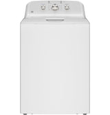 GE  4.3 cu. ft. Capacity Washer with Stainless Steel Basket,Cold Plus and Water Level Control - White w/ Silver Matte Backsplash (GTW385ASWWS)