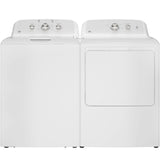 GE  4.3 cu. ft. Capacity Washer with Stainless Steel Basket,Cold Plus and Water Level Control - White w/ Silver Matte Backsplash (GTW385ASWWS)