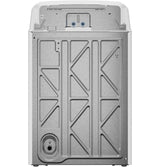 GE  4.3 cu. ft. Capacity Washer with Stainless Steel Basket,Cold Plus and Water Level Control - White w/ Silver Matte Backsplash (GTW385ASWWS)